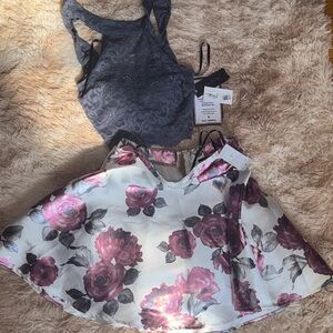City Studio Navy and Floral Dress
